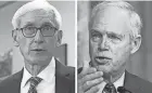  ?? FILE PHOTOS ?? Gov. Tony Evers, left, and U.S. Sen. Ron Johnson both would be up for reelection in 2022 if they decide to run.