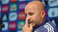  ?? (Afp) ?? Seleccion Jorge Sampaoli, 58 anni, commissari­o tecnico dell’argentina