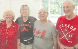  ?? PHOTOS COURTESY OF LOUISE SMITH ?? Linda Baxter-clement, Dale Strange, and Bruno Goyette are the current executive of the Canada Day Committee. Bob Pincott was a prominent former member.