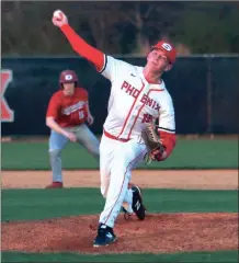  ?? LARRY GREESON / For the Calhoun Times ?? Sonoravill­e’s Avery Hopper delivers a pitch to the plate during the second inning of Tuesday’s game against Dalton.