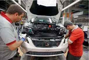  ?? Reuters ?? In the eurozone, IHS Markit’s final manufactur­ing Purchasing Managers’ Index rose to its highly in nearly six-year high of 56.2 in March. —