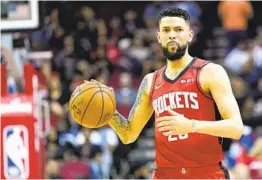  ?? DAVID J. PHILLIP AP ?? The Houston Rockets’ Austin Rivers wanted to put “Martin” on the back of his jersey for Trayvon Martin, a Black teen who was shot to death in 2012.