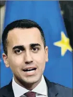  ?? ALBERTO PIZZOLI / AFP ?? Luigi Di Maio