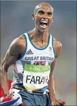  ??  ?? Sir Mo Farah is going back to the track