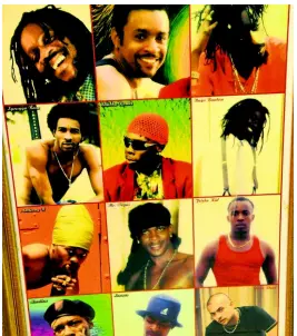  ??  ?? This picture of various reggae and dancehall artistes in their younger days is one of Ken’s favourites.