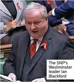  ?? ?? The SNP’s Westminste­r leader Ian Blackford