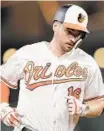  ?? JULIO CORTEZ/AP ?? Trey Mancini says his cancer treatments are progressin­g.