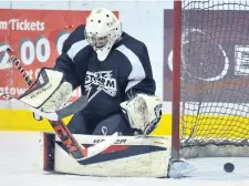  ?? LOGAN CLOW/POSTMEDIA NETWORK FILE PHOTO ?? Former Grande Prairie Storm goaltender Adam Beukeboom has joined the Brock Badgers.