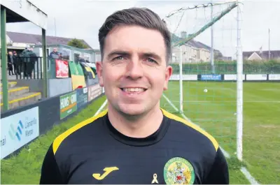  ??  ?? ● Caernarfon Town manager Sean Eardley had six squad members missing through injury but the club is still close to cementing its place in the top six at the half-way mark of the season