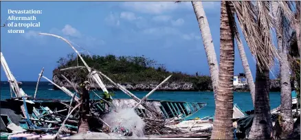  ?? PHOTOS: CJC, TWITTER ?? Devastatio­n: Aftermath of a tropical storm