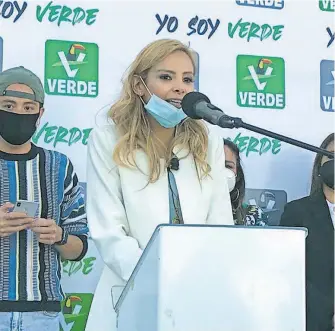  ?? / ALBERTO HIERRO ?? Candidata a la alcaldia del Partido Verde Ecologista de México.