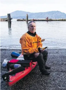  ?? MARK YUEN ?? Larry Pynn at Sunset Marina before launching his paddling journey around Metro Vancouver’s shoreline.