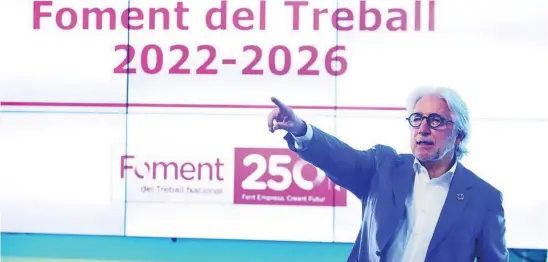  ?? EFE ?? El presidente de la patronal catalana Foment del Treball, Josep Sánchez Llibre, en una imagen reciente