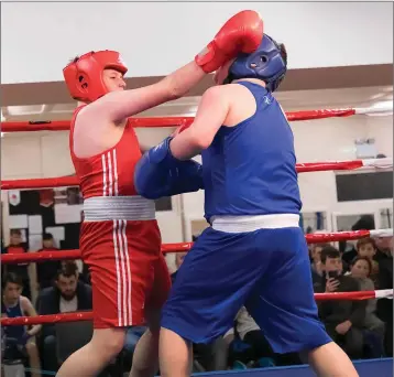  ??  ?? Liam Dodd boxing for Arklow.