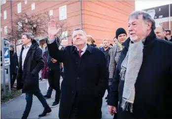  ?? FOTO: JONAS OLUFSON ?? Statsminis­ter Lars Løkke Rasmussen (V) i Mjølnerpar­ken i går.