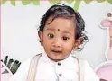  ?? ?? Shreyan Moodley 14-month-old son of Demilia and Ashveer.