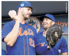  ?? ?? ON DISPLAY: Buck Showalter (below) had the Mets perform their first talent show on Friday before their exhibition game against the National, with Pete Alonso warming up the squad while serving as the emcee.