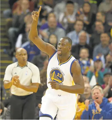  ?? RAY CHAVEZ/STAFF ?? Draymond Green posted a triple-double (16 points, 11 rebounds, 10 assists) as the Warriors got back on the winning track.