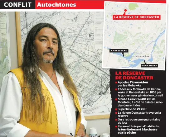  ??  ?? SAMEDI 15 AVRIL 2017 Le Grand Chef de Kanesatake Serge Simon regrette de devoir aller devant les tribunaux au lieu de négocier avec Kahnawake.