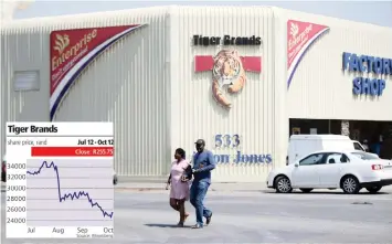  ?? | Reuters ?? TIGER Brands has been given the go-ahead to re-open its value added meat products facility in Germiston.