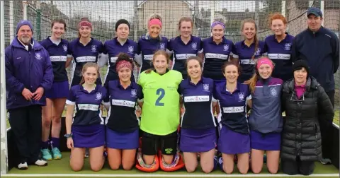  ??  ?? The successful Enniscorth­y ladies’ hockey team with their mentors after Saturday’s league success.