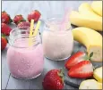  ?? GETTY IMAGES ?? Strawberry-banana smoothies can be a wonderful way to get your fresh fruit fix.