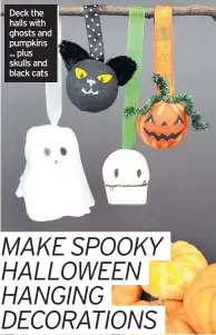  ??  ?? Deck the halls with ghosts and pumpkins ... plus skulls and black cats