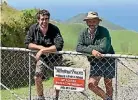  ?? PHOTO: SUPPLIED ?? Marlboroug­h Sounds farmers Braden, left, and Noel Moleta, of Waitui Farm, seek diversific­ation to offset declining wool prices.