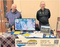  ?? ?? Tourism offering Gavin Hart,left, and Pete Richardson representi­ng Blairgowri­e and Rattray Highland Games and BEPTA