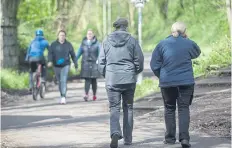  ?? ?? The Roseburn Path is often busy with walkers and cyclists