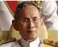  ??  ?? King Bhumibol Adulyadej