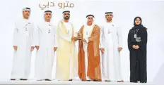  ??  ?? WAM Mattar Al Tayer, RTA Director-General and Chairman of the ■ Board of Directors, receives the award.
