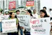  ??  ?? PROTEST AGAINST RAGGING: Students and parents protest against ragging on Friday and call for jail terms for raggers