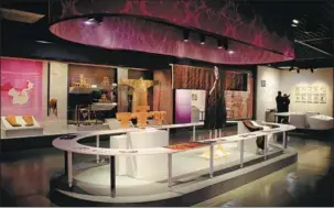  ?? PHOTO PROVIDED TO CHINA DAILY ?? Items related to silk clothing are displayed at the China National Silk Museum in Hangzhou. The museum’s collection has expanded in the past three decades.