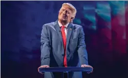  ?? ?? “Worth the price of a ticket”: Bertie Carvel as Donald Trump