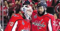  ?? GREGORY SHAMUS / GETTY IMAGES ?? Washington Capitals winger Devante Smith-pelly, right, says there’s no way he would visit the White House.