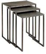  ?? World Market ?? Ashton nesting tables take up the same space as one table.