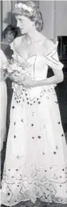  ??  ?? Diana wearing the dress in July 1986