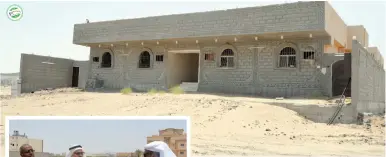  ??  ?? منزل يصارع الرمال في مخطط ولي العهد. (تصوير: عمران محمد )@DR_EMRAN