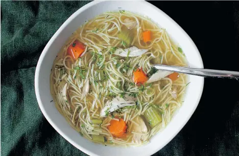  ?? DEB PERELMAN ?? Food blogger Deb Perelman’s chicken noodle soup is just like Grandma used to make.