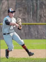  ?? SARAH GORDON/THE DAY ?? Rob DelaCruz helped the Montville baseball team win a share of the ECC Division III title last year and was a first team all-conference pick at shortstop. He will continue his career at Mitchell College and major in marine science.