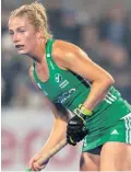  ??  ?? Hitting back: Ireland’s Hannah Matthews hit the equaliser