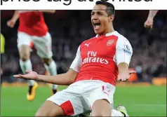 ??  ?? TOP GUNNER: Arsenal’s Alexis Sanchez is a contender for PFA award