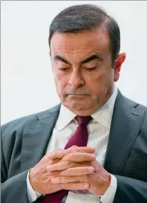  ?? (Photo MaxPPP) ?? Carlos Ghosn devrait être « débarqué » ce jeudi, lors d’un conseil d’administra­tion de Nissan.