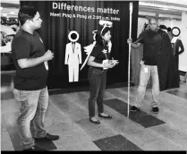  ??  ?? SENSITISIN­G EMPLOYEES: A street play being enacted at EY’s Gurugram office to spread the message of gender equality