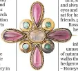  ??  ?? Strong personalit­y: May Morris, left, earned a managerial role at her father’s firm; above, personal items such as this brooch are included in the exhibition