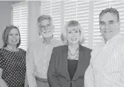  ??  ?? From left are Carole Brady, Family Promise; Bill Dalton, HomeAid board members; Bette Moser, executive director of HomeAid Houston, and Salty Thomason, president of HomeAid Houston.