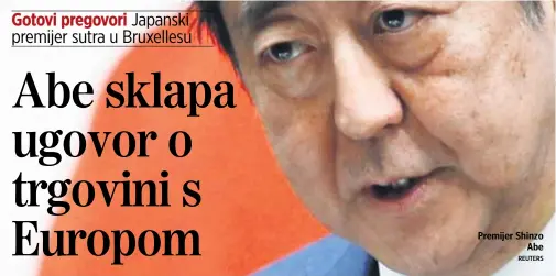  ?? REUTERS ?? Premijer Shinzo Abe