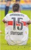  ?? FOTO: DPA ?? Quo vadis Kevin Großkreutz? Die Zukunft des 28-Jährigen beim VfB Stuttgart scheint fraglich.