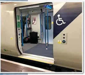  ?? PHILIP HAIGH. ?? Above: St Pancras is a modern station and its Class 700s are brand new. Despite this, there’s a large gap between its platforms and trains that makes boarding in a wheelchair impossible without staff help.